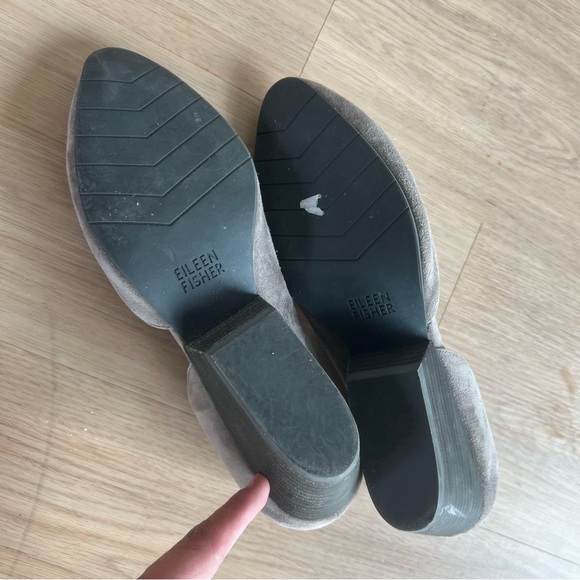 Eileen Fisher Women's Taupe Suede heels gray women’s 9.5 - Picture 5 of 6